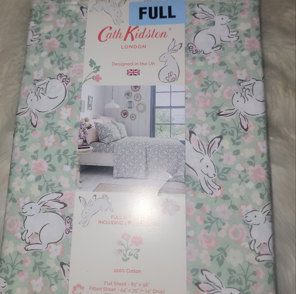 Cath Kidston Full Sheet Set / 2 PillowCases
